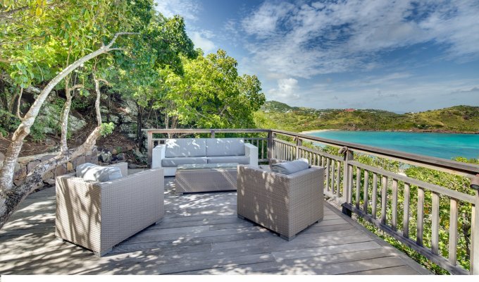 Location Villa de Luxe à St Barth avec piscine privée surplombant le lagon de Petit Cul de sac - Domaine privé du Levant - Caraibes - Antilles Françaises