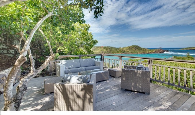 Location Villa de Luxe à St Barth avec piscine privée surplombant le lagon de Petit Cul de sac - Domaine privé du Levant - Caraibes - Antilles Françaises