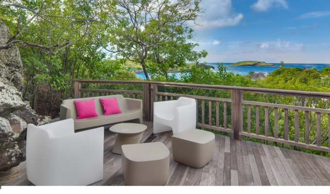 Location Vacances St Barth - Villa de Luxe à St Barthélémy avec piscine privée surplombant le lagon de Petit Cul de sac - Domaine privé du Levant - Caraibes - Antilles Françaises