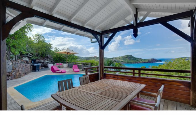 Location Vacances St Barth - Villa de Luxe à St Barthélémy avec piscine privée surplombant le lagon de Petit Cul de sac - Domaine privé du Levant - Caraibes - Antilles Françaises