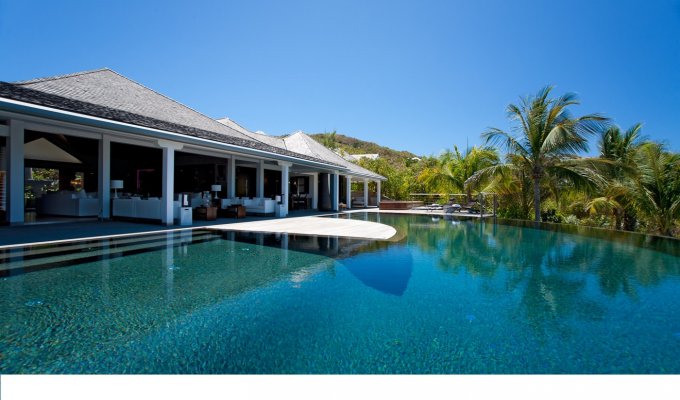 Location Villa de Luxe à St Barth avec piscine privée surplombant le lagon de Petit Cul de sac - Domaine privé du Levant - Caraibes - Antilles Françaises