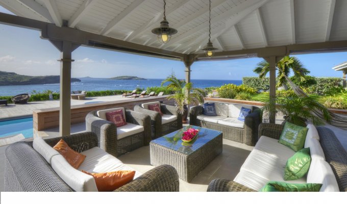 Location Villa de Luxe à St Barth avec piscine privée surplombant le lagon de Petit Cul de sac - Domaine privé du Levant - Caraibes - Antilles Françaises