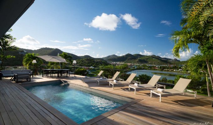 Location Villa de Luxe à St Barth avec piscine privée sur les hauteurs de st Jean - Caraibes - Antilles Françaises