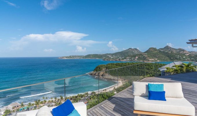 Location Villa de Luxe à St Barth avec piscine privée et Vue Mer surplombant Anse des cayes - Caraibes - Antilles Françaises