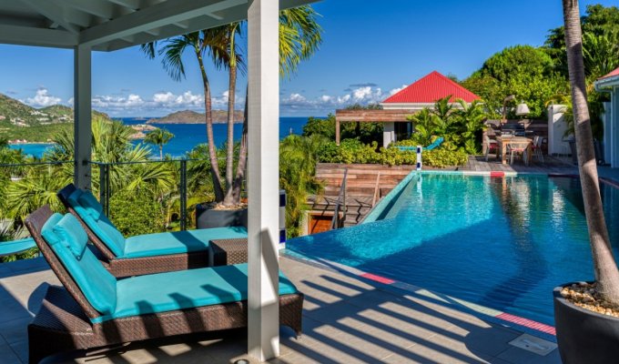 Location Villa de Luxe à St Barth avec piscine privée et Vue Mer sur les hauteurs de St Jean - Caraibes - Antilles Françaises