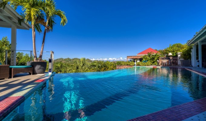 Location Villa de Luxe à St Barth avec piscine privée et Vue Mer sur les hauteurs de St Jean - Caraibes - Antilles Françaises
