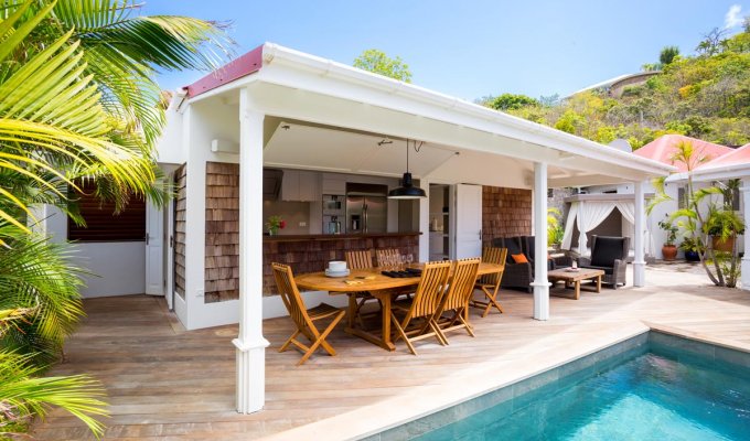 Location Villa de Luxe à St Barth avec piscine privée et vue imprenable sur la plage de St Jean et l’Eden Rock - Caraibes - Antilles Françaises