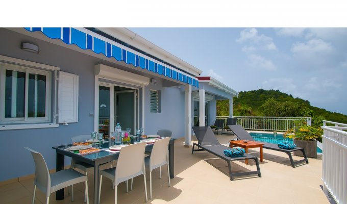 Location Villa de Luxe à St Barth avec piscine privée et Vue Mer sur les hauteurs de Lurin - Caraibes - Antilles Françaises