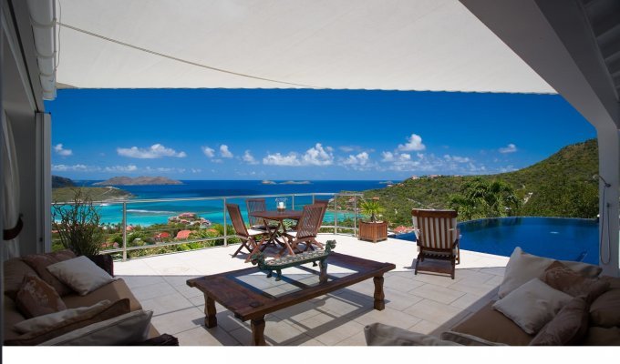 Location Villa de Luxe à St Barth avec piscine privée et Vue Mer sur les hauteurs de St Jean - Caraibes - Antilles Françaises