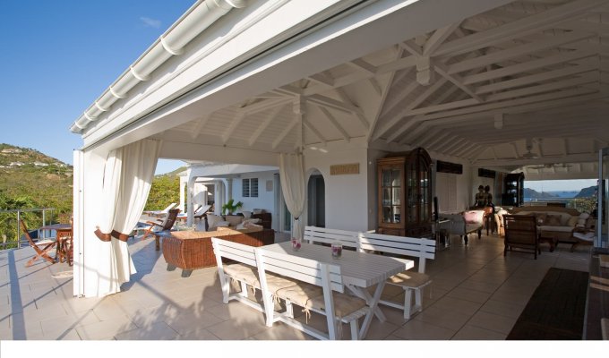 Location Villa de Luxe à St Barth avec piscine privée et Vue Mer sur les hauteurs de St Jean - Caraibes - Antilles Françaises