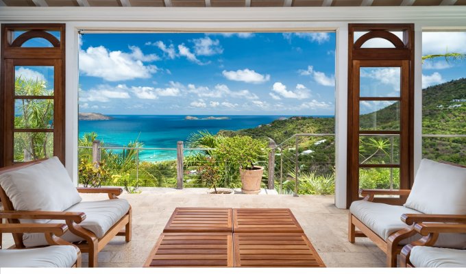 Location Villa de Luxe à St Barth avec piscine privée et Vue Mer sur les hauteurs de St Jean - Caraibes - Antilles Françaises