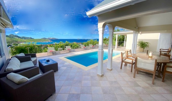 Location Villa St Jean St Barthélémy vue mer