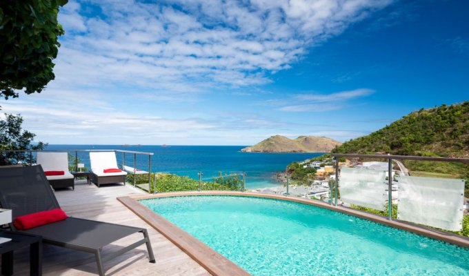 Location Villa de charme à St Barth avec piscine privée surplombant la plage de flamands - Caraibes - Antilles Françaises