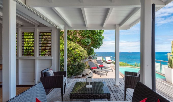 Location Villa de charme à St Barth avec piscine privée surplombant la plage de flamands - Caraibes - Antilles Françaises