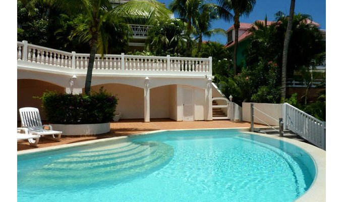 Location St Barthélémy - Appartement à St Barth avec vue sur le port de Gustavia - Caraibes - Antilles Françaises