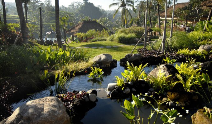 Location de vacances de prestige à Ubud, Villa de Luxe à Ubud, 4 chambres, personnel, 2 piscines et salle de gym