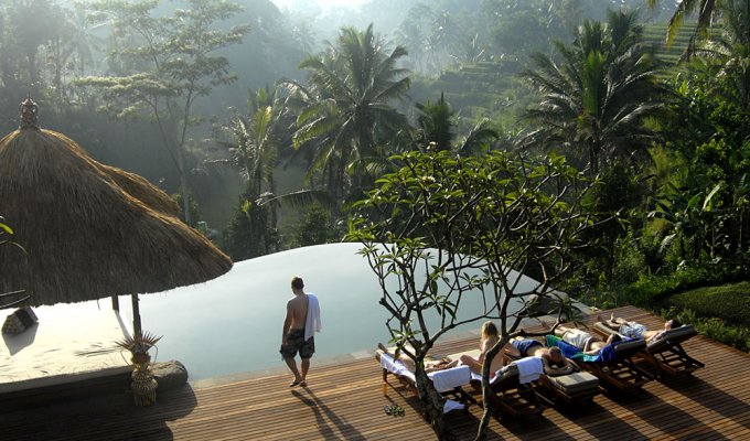 Location de vacances de prestige, Villa de Luxe à Ubud, 2 chambres, personnel, 2 piscines et salle de gym