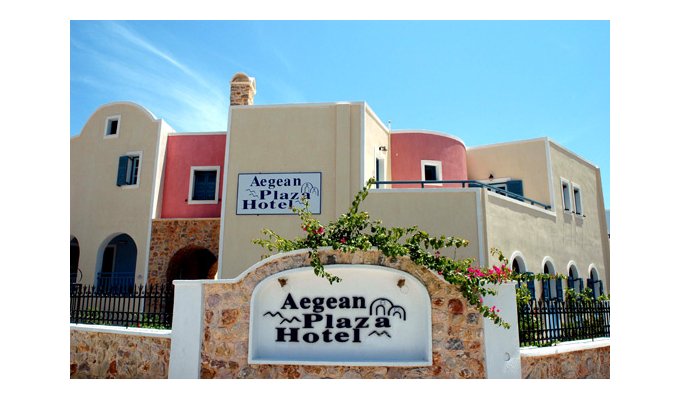 Votre Séjour dans les Cyclades, en hébergement 8j/7 nuits à l'hôtel avec petit déjeuner en chambre Standard. Aegean Plaza Hotel.