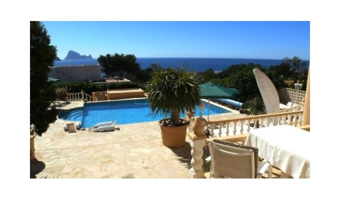 Location villa Ibiza piscine privée bord de mer - Cala Codolar (Îles Baléares)