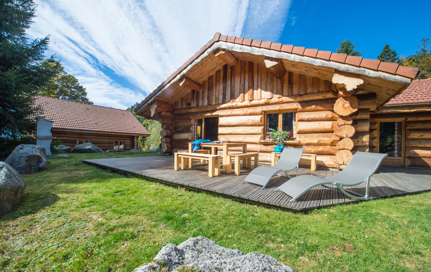 Location vacances Vosges chalet à la Bresse en rondin pour 6 personnes