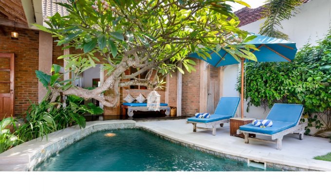 Location villa Bali Seminyak piscine privée à 5min de la plage avec personnel  